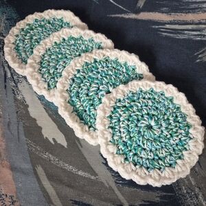 4 Handmade Crochet Coasters